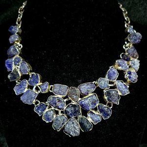 Rough Cut Kyanite Necklace set in .925 Silver